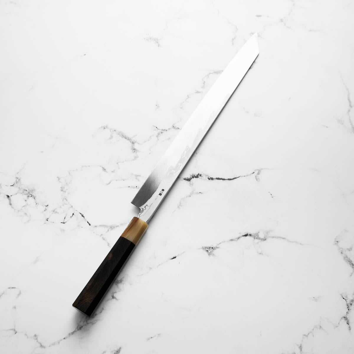 Yamawaki Hamono Nakagawa Satoshi Blue 1 Damascus Kiritsuke Yanagiba 360mm