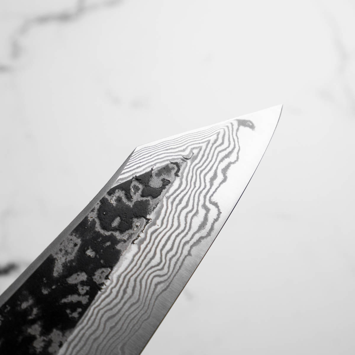 Hatsukokoro SLD Kurouchi Damascus Kiritsuke Gyuto 240 - Maple Turquoise