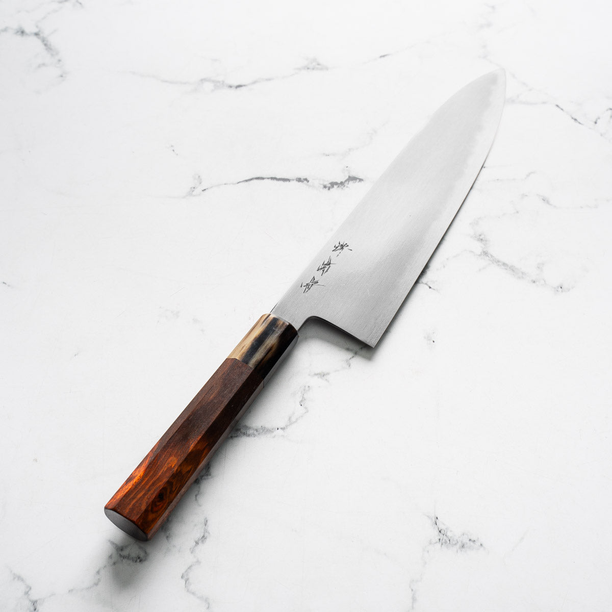 Y.Tanaka x Sakai Kikumori Blue 2 Gyuto 225mm - Siamese Rosewood and Blonde