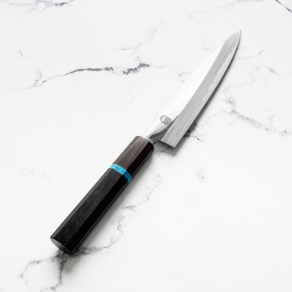 Sakai Kikumori "Choyo" Blue 1 Petty 150mm - Ebony Turquoise