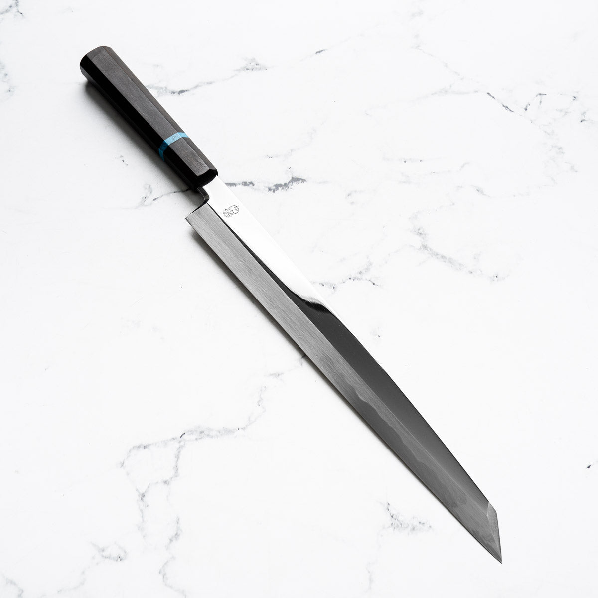 Sakai Kikumori "Choyo" Blue 1 Kirituske Yanagiba 300mm - Ebony Turquoise