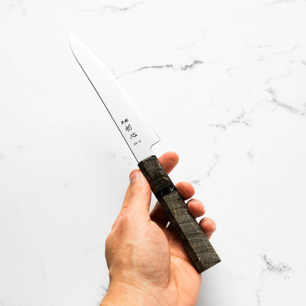 Hatsukokoro Hayabusa SG2 3 Layer Petty 150mm - Dark Maple