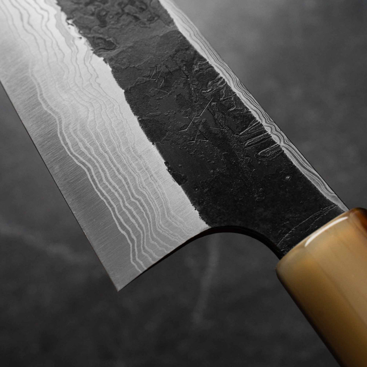 Hatsukokoro Yorokobi SP Kurouchi Damascus SLD Kiritsuke 210mm - Siamese Rosewood