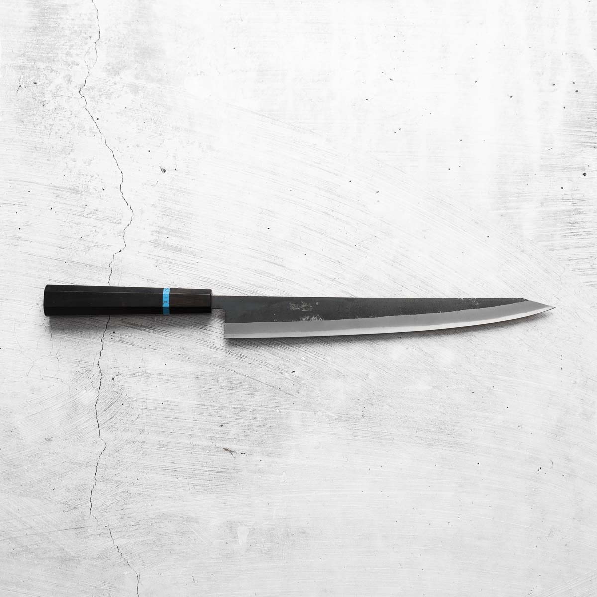 Seido "Kuro" x Tadafusa White 2 Kurouchi Sujihiki 270mm - Ebony & Turquoise