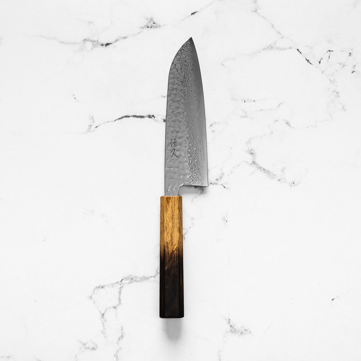 Tsunehisa Ginsan Geppaku Santoku 165mm - Burnt Oak