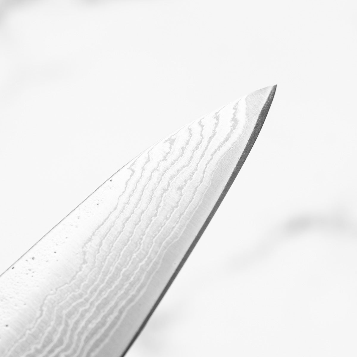 Tsunehisa 440C Damascus Tsuchime Petty 135mm - Carbon Fibre