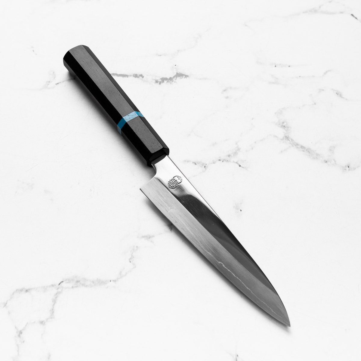Sakai Kikumori "Choyo" Ginsan Petty 150mm - Ebony Turqiouse