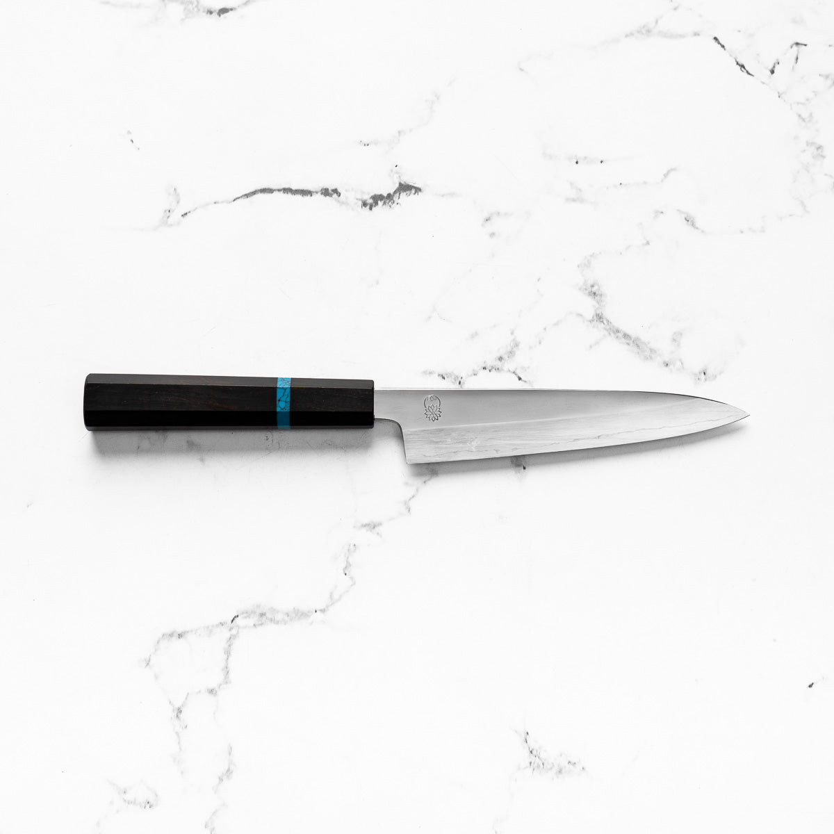 Sakai Kikumori "Choyo" Ginsan Petty 150mm - Ebony Turqiouse
