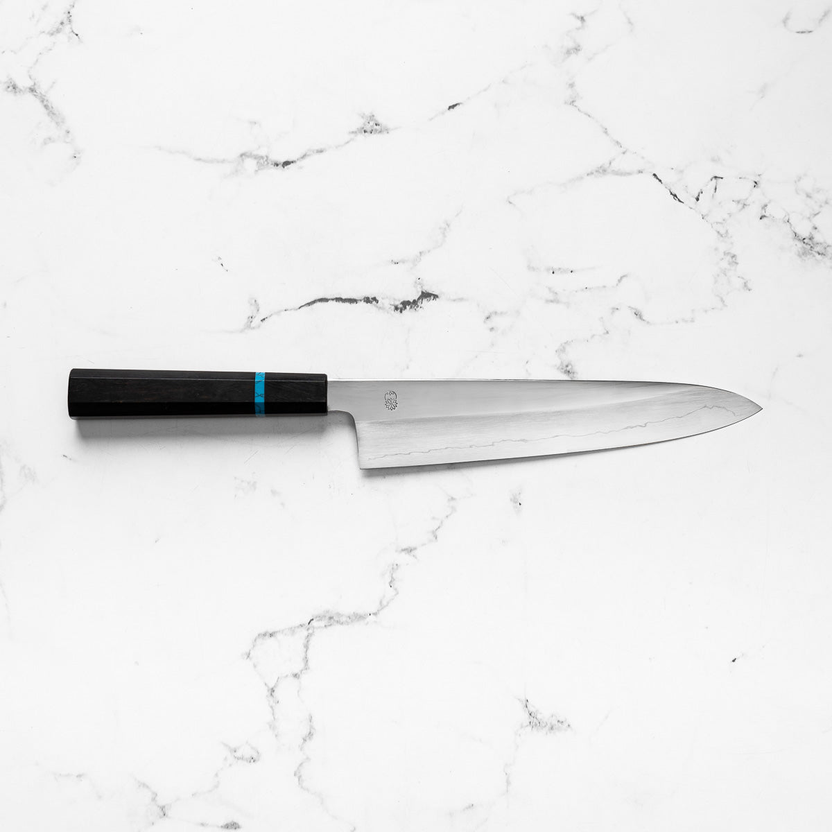 Sakai Kikumori "Choyo" Ginsan Gyuto 240mm - Ebony Turquoise