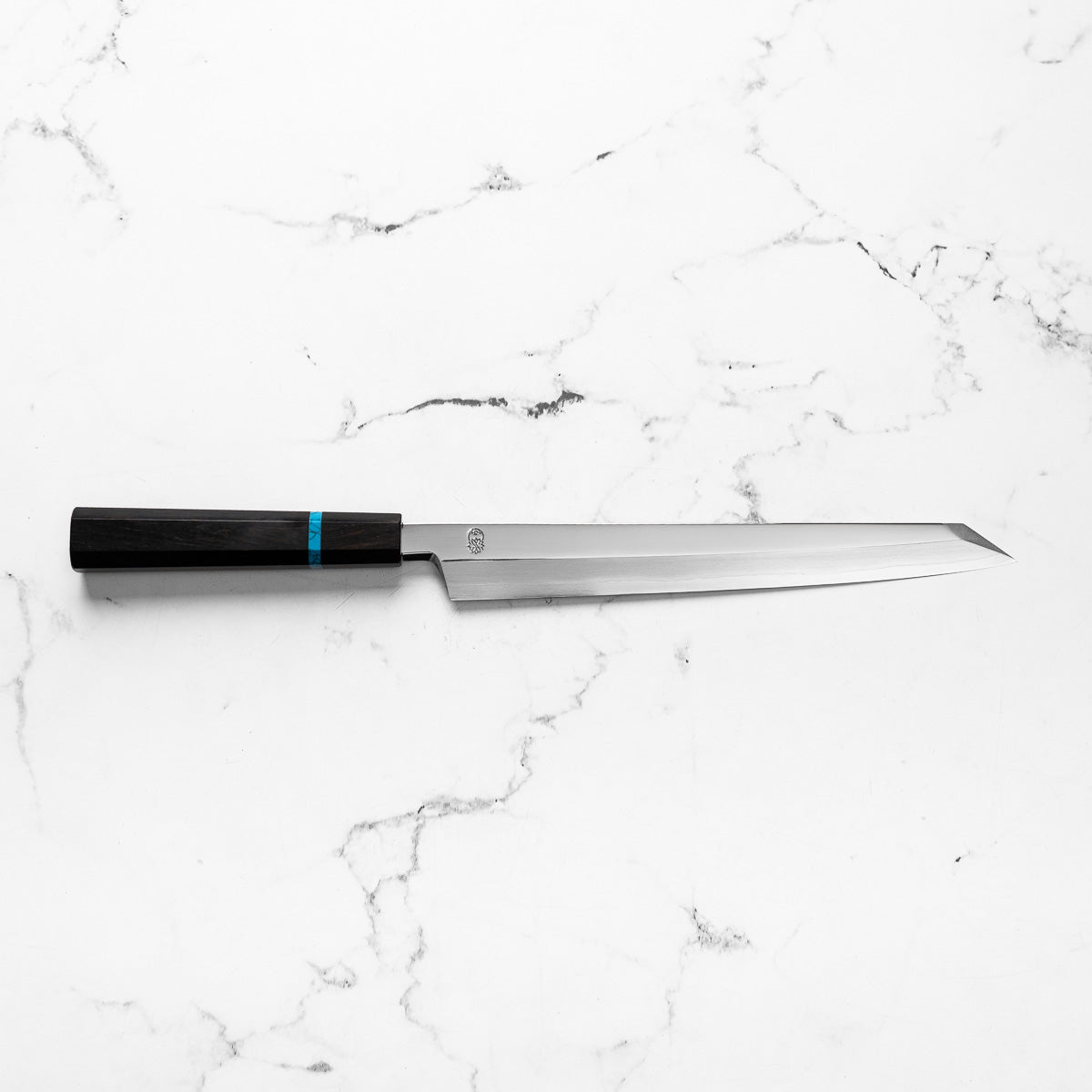 Sakai Kikumori "Choyo" Ginsan Kiritsuke Yanagiba 270mm - Ebony Turquoise