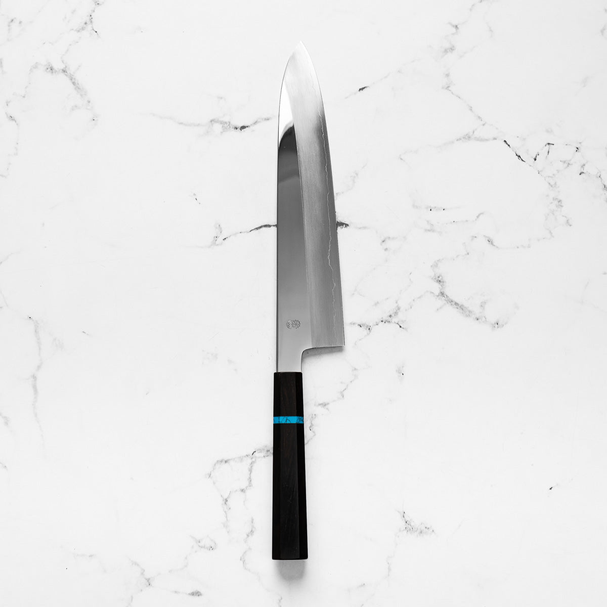 Sakai Kikumori "Choyo" Ginsan Gyuto 270mm - Ebony Turquoise