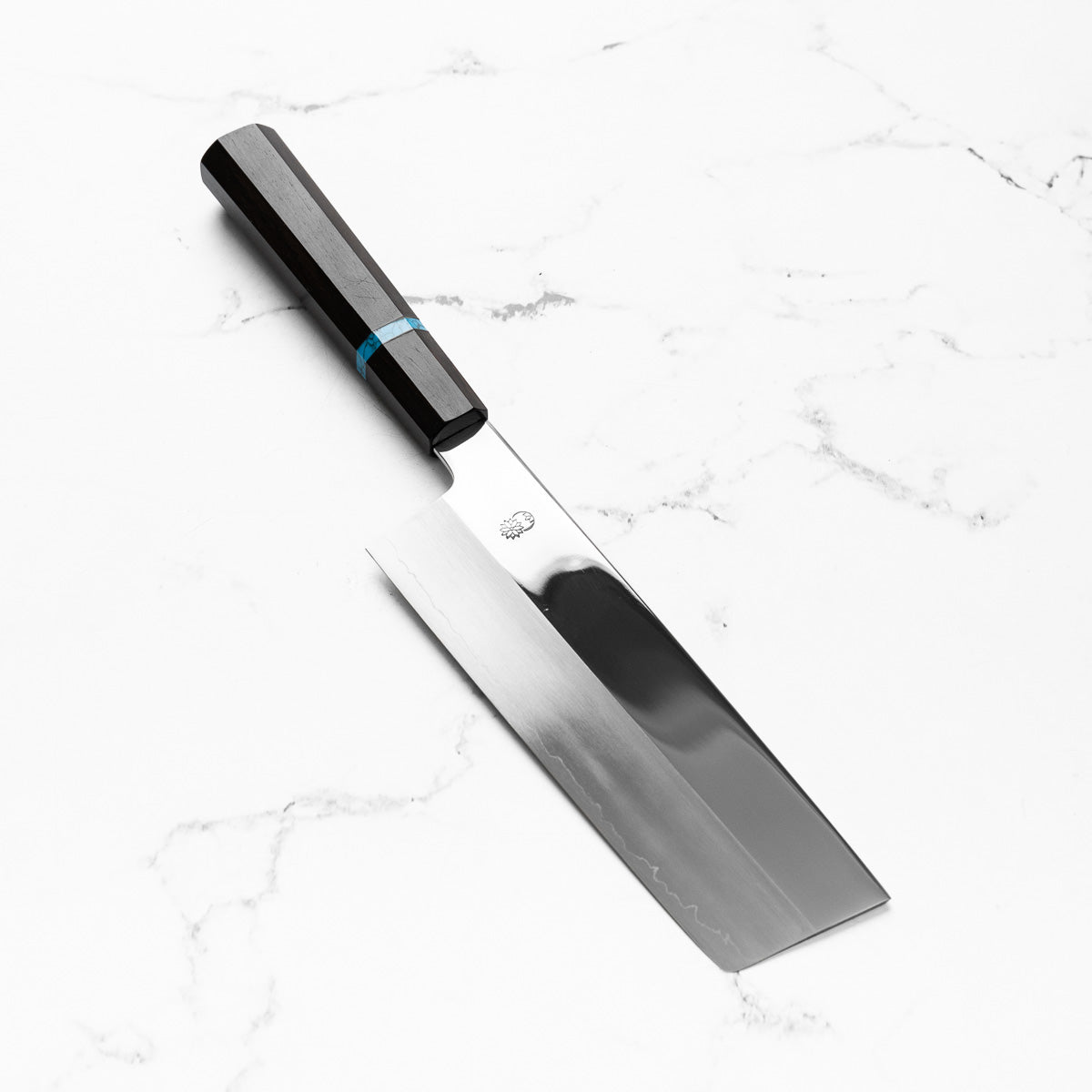 Sakai Kikumori "Choyo" Ginsan Nakiri 180mm - Ebony Turquoise