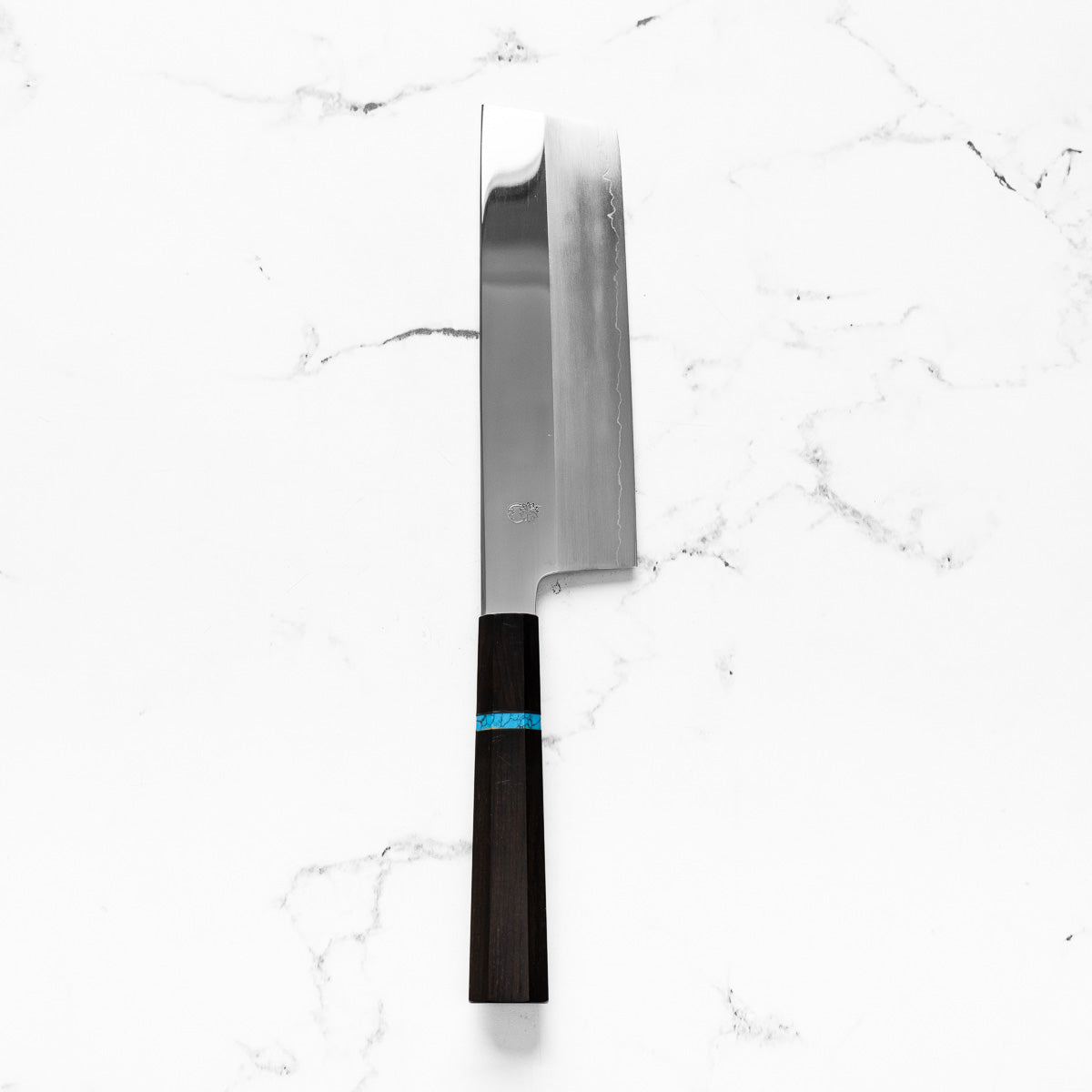Sakai Kikumori "Choyo" Ginsan Nakiri 180mm - Ebony Turquoise
