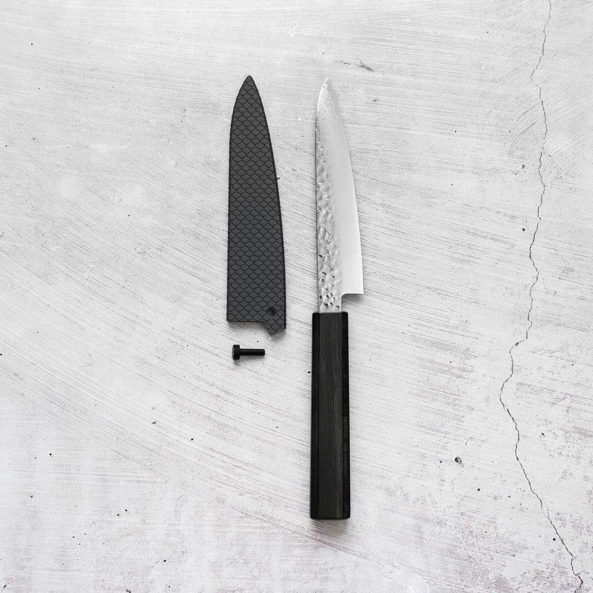 Touroku Sakai Kagayaki VG10 Damascus Tsuchime Petty 130mm - view 8