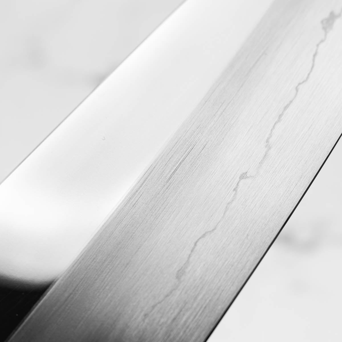 Sakai Kikumori "Choyo" Ginsan Bunka 180mm - Persimmon