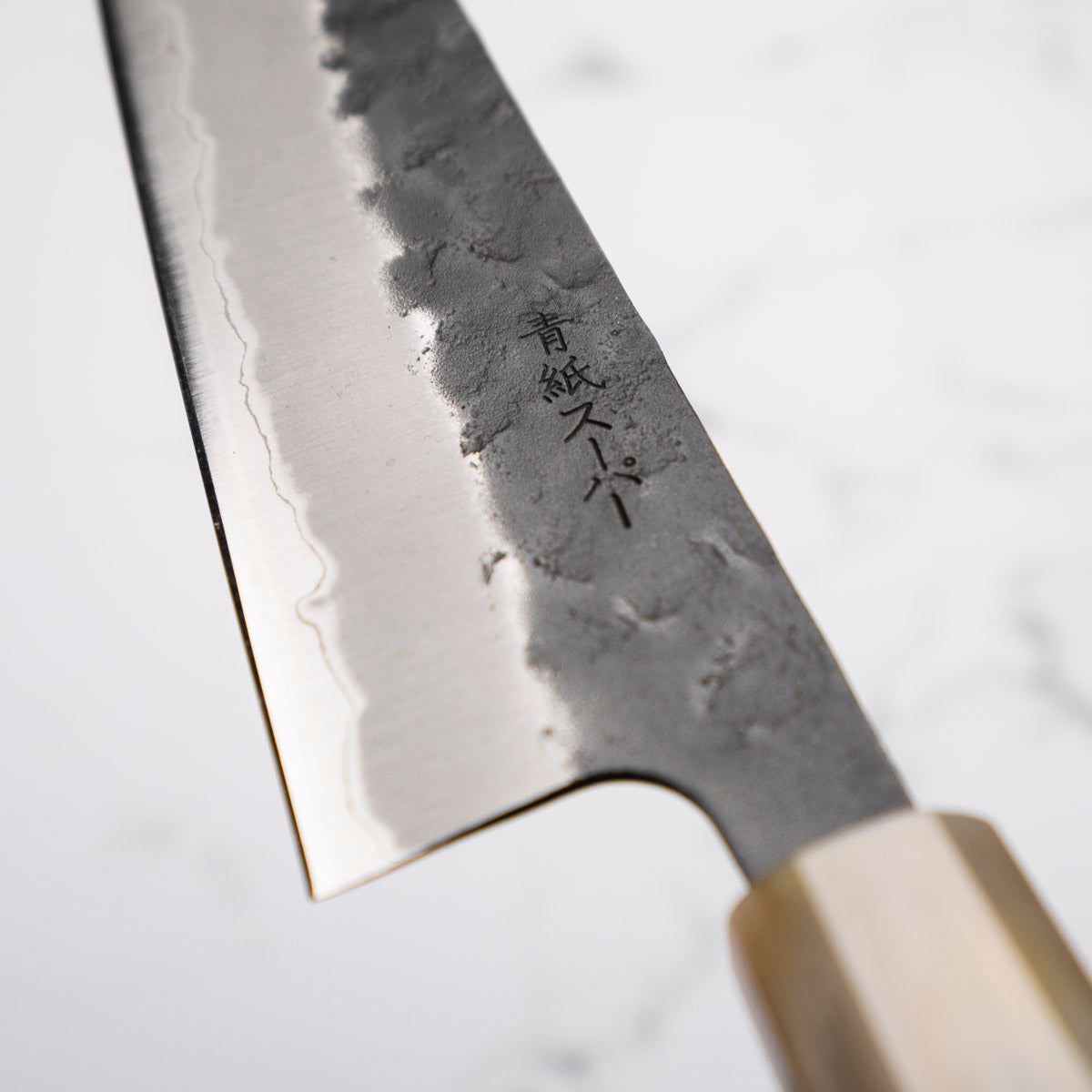 Tsunehisa Kurouchi Blue Super Nashiji Bunka 165mm - Ebony & Blonde