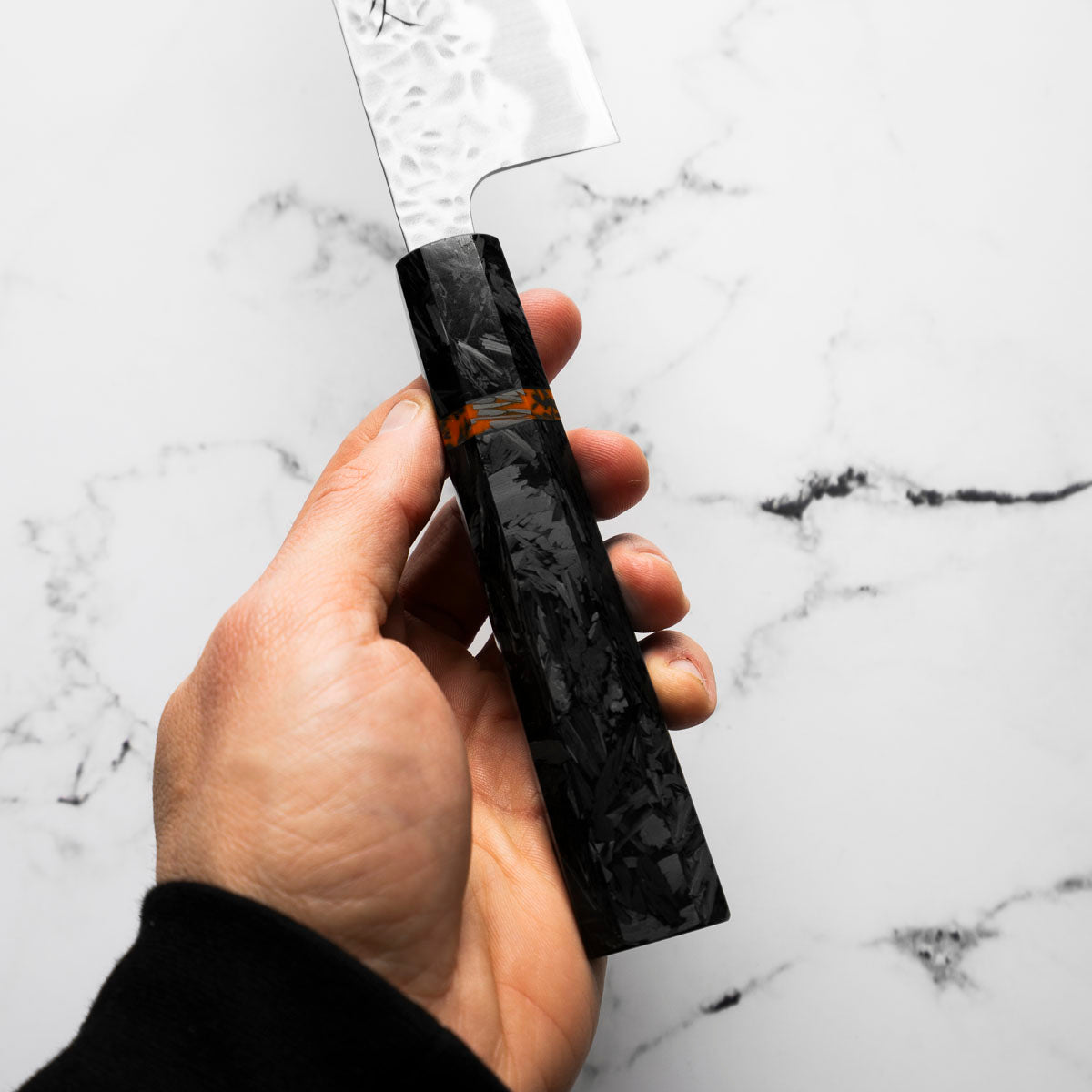 Tsunehisa White 1 SS Clad Tsuchime Gyuto 210mm - Carbon Fibre