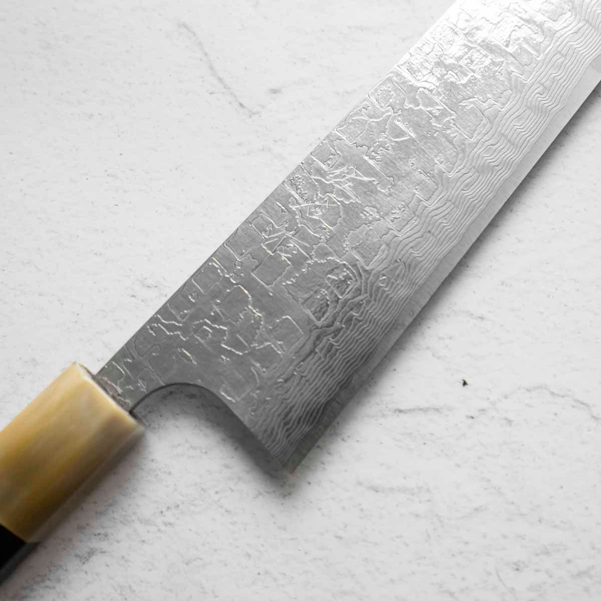 Takeshi Saji R2/SG2 Diamond Damascus Gyuto 240mm - African Blackwood