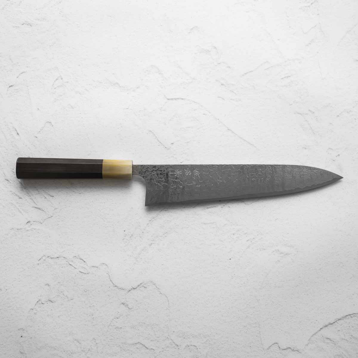 Takeshi Saji R2/SG2 Diamond Damascus Gyuto 240mm - African Blackwood