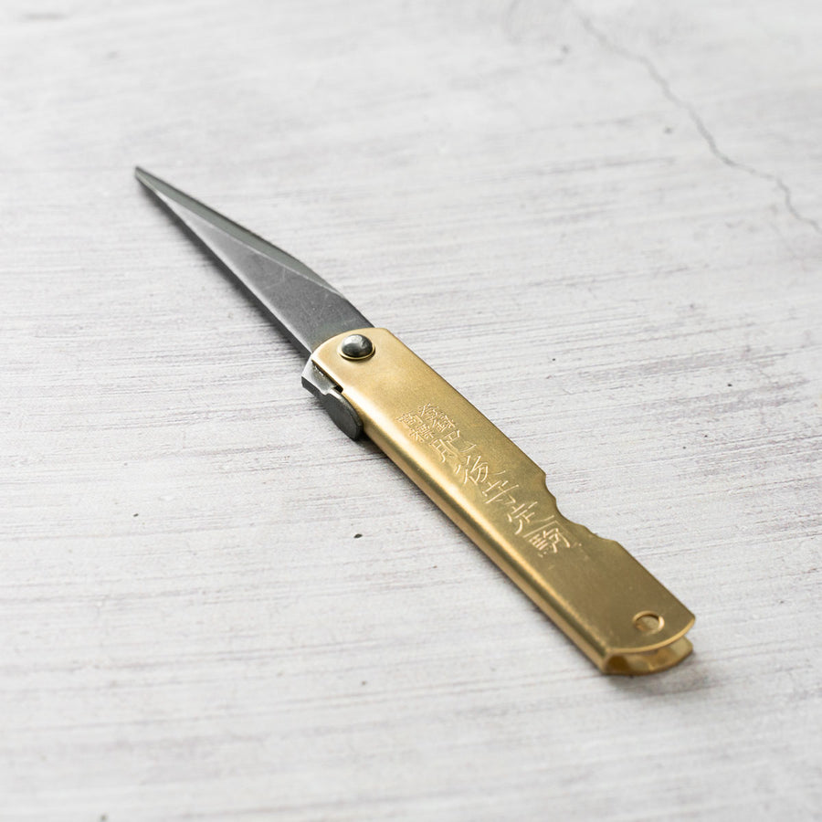 Nagao Kanekoma Higonokami Brass - Single Bevel