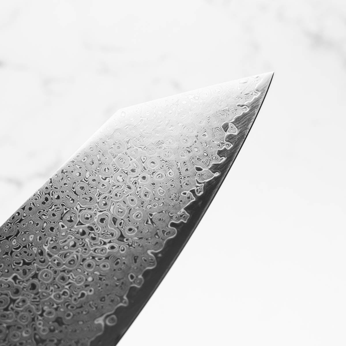 Sakai Kikumori OHS SG2 Damascus Bunka 165mm - Burnt Oak