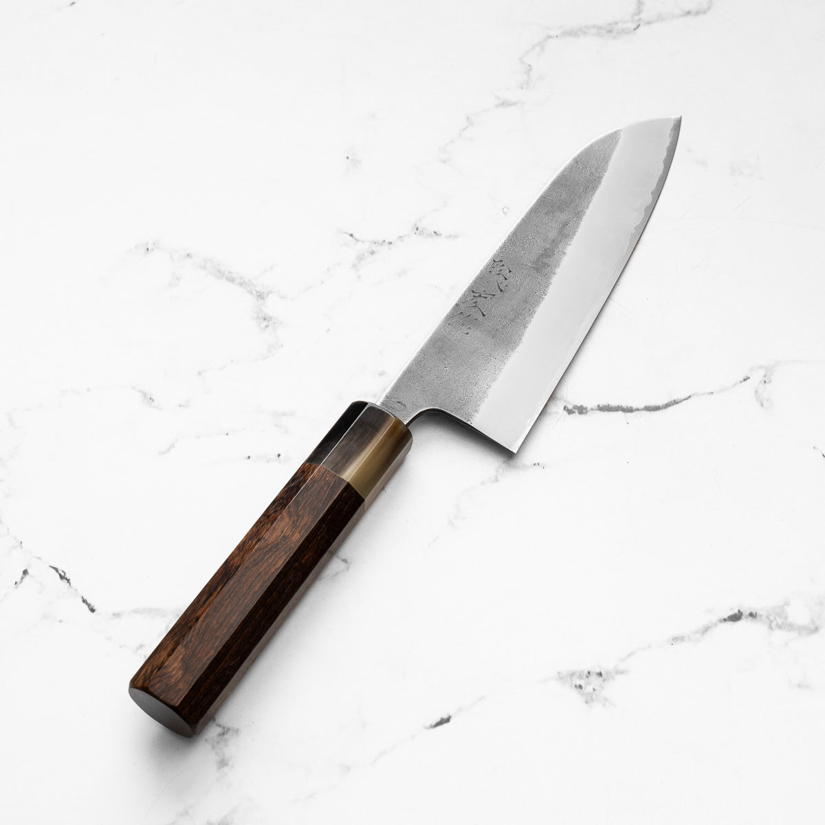 Wakui White 2 Stainless Clad Nashiji Santoku 165mm