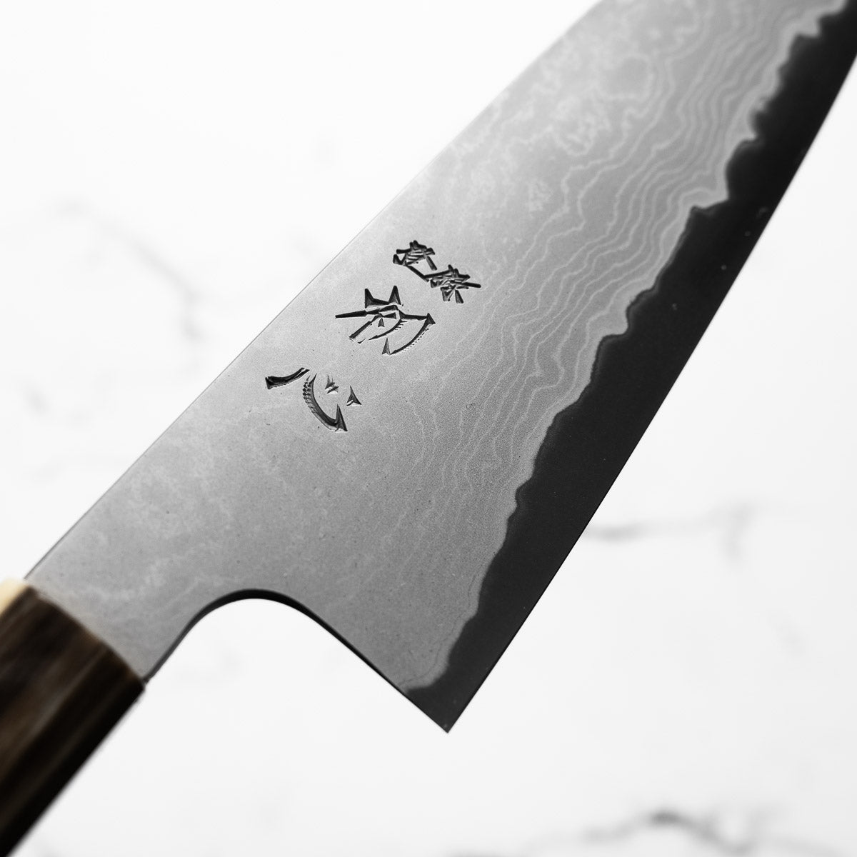 Hatsukokoro Blue 1 Damascus Santoku 180mm