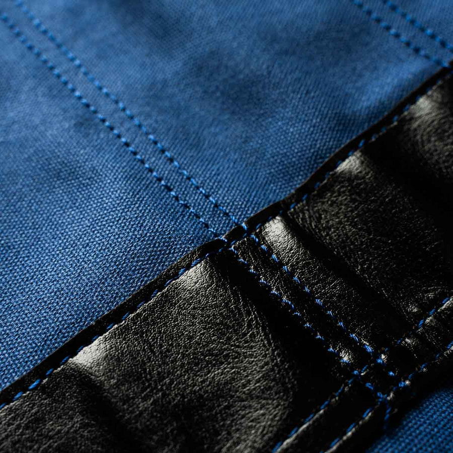 Habitat Canvas Knife Roll - 6 Slot - Blue With Enamel Pins