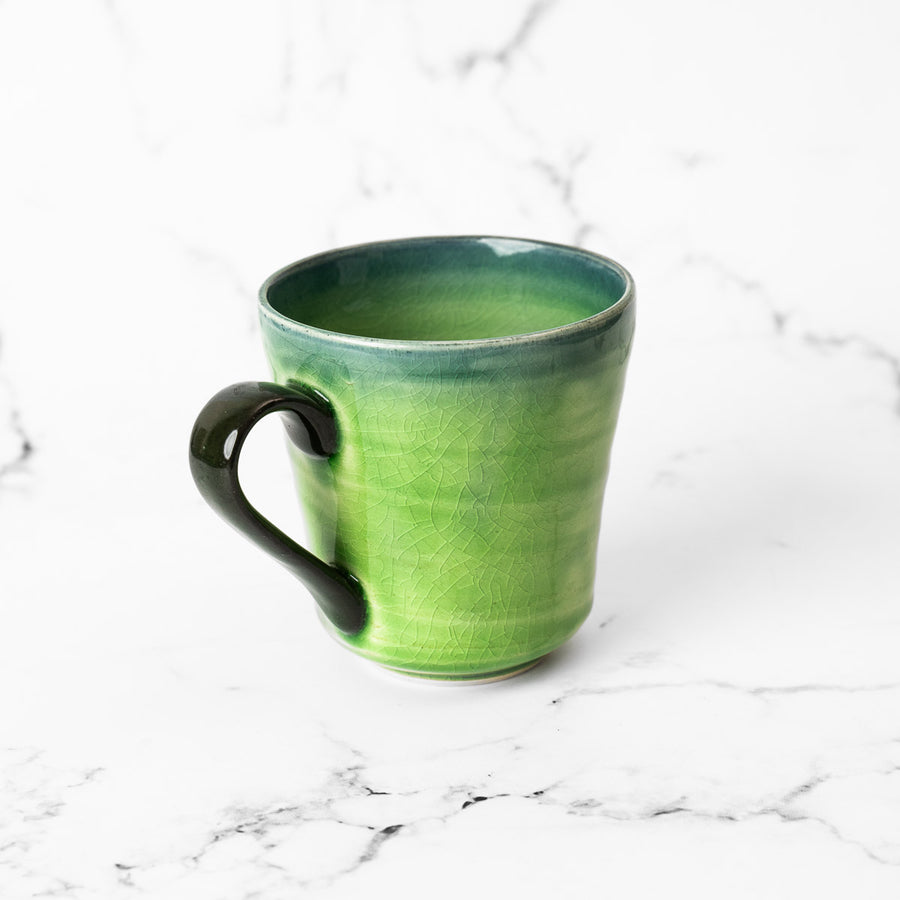 Mug - Cracked Green Glaze
