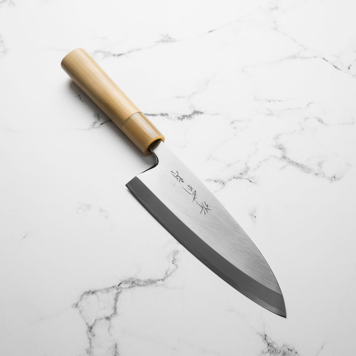 Sakai Kikumori Shironiko Deba 180mm – Chefs Edge - Handmade