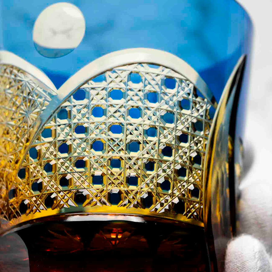 Kiyohide Glass Kobo Rock Glass Seiken Azure