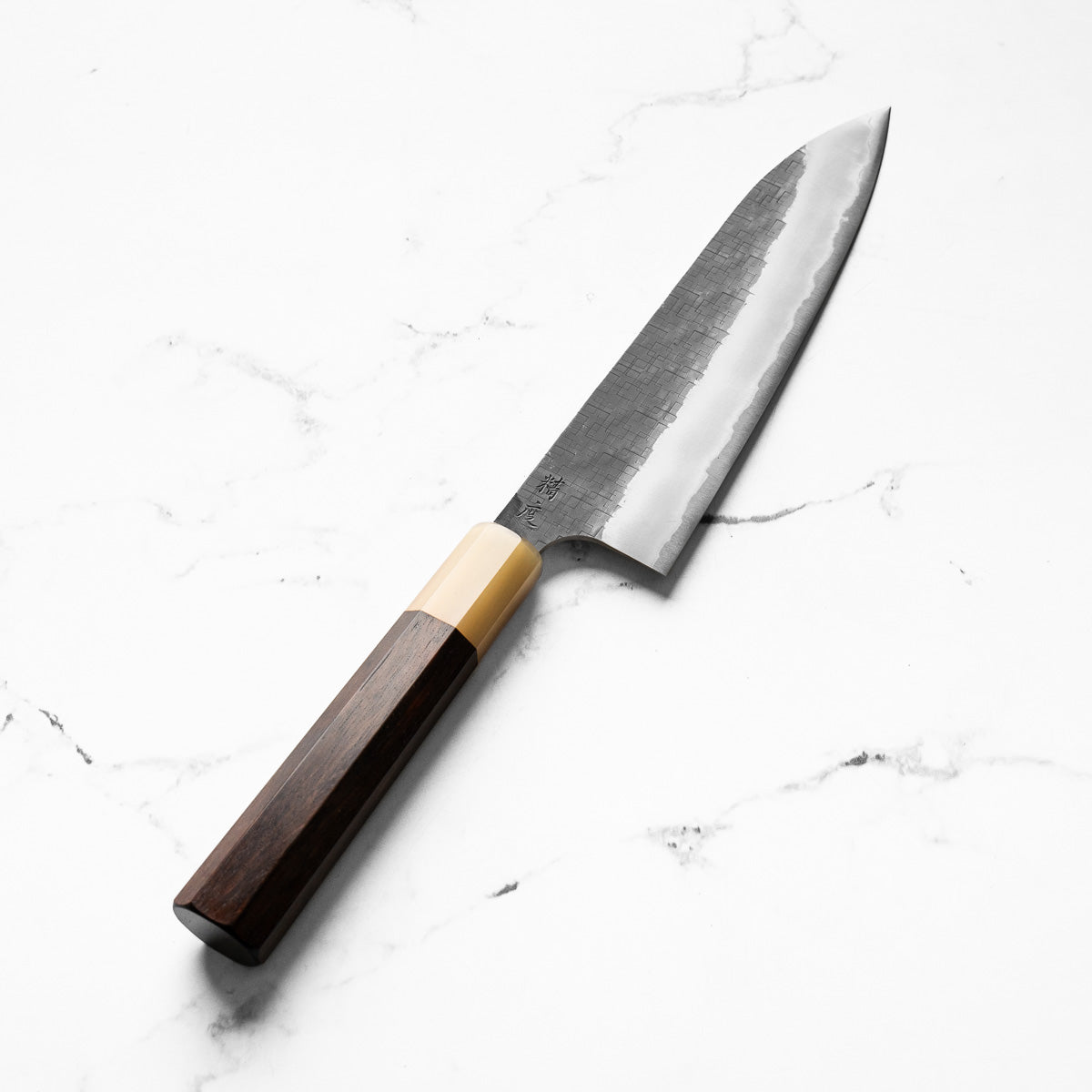 Seido "Aomori" Ginsan Tsuchime Gyuto 210mm - Siamese Rosewood