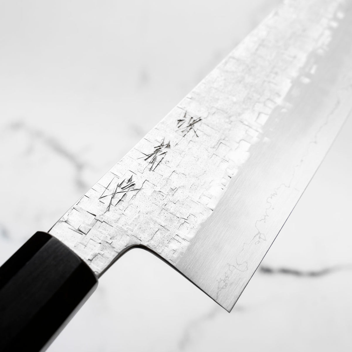Satoshi Nakagawa Ginsan Tsuchime Bunka 180mm - Ebony Turquoise