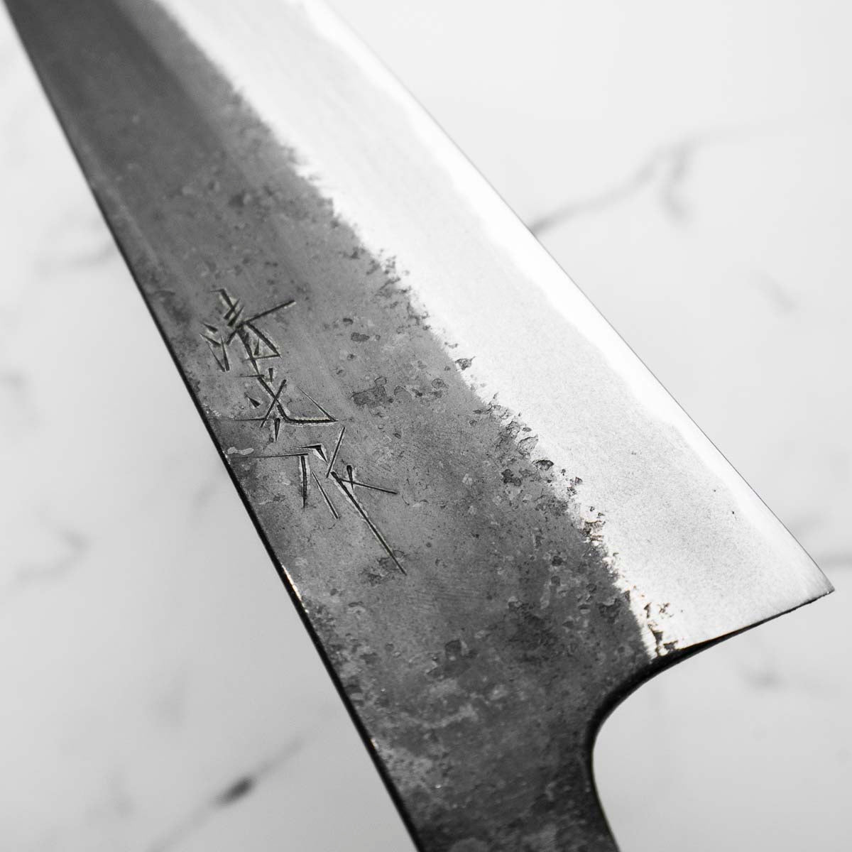 Morihei Kyomitsu Blue 2 Kurouchi Gyuto 240mm - Ebony & Blonde