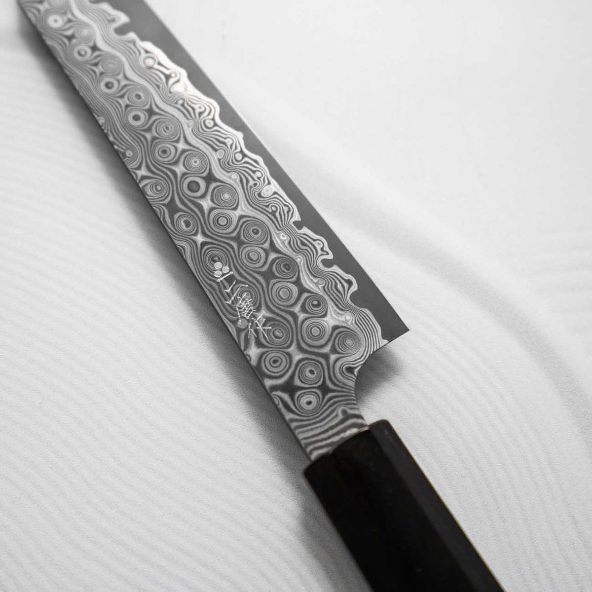 Nigara Hamono SG2 "Raindrop" Damascus Kiritsuke Petty 150mm - Ebony