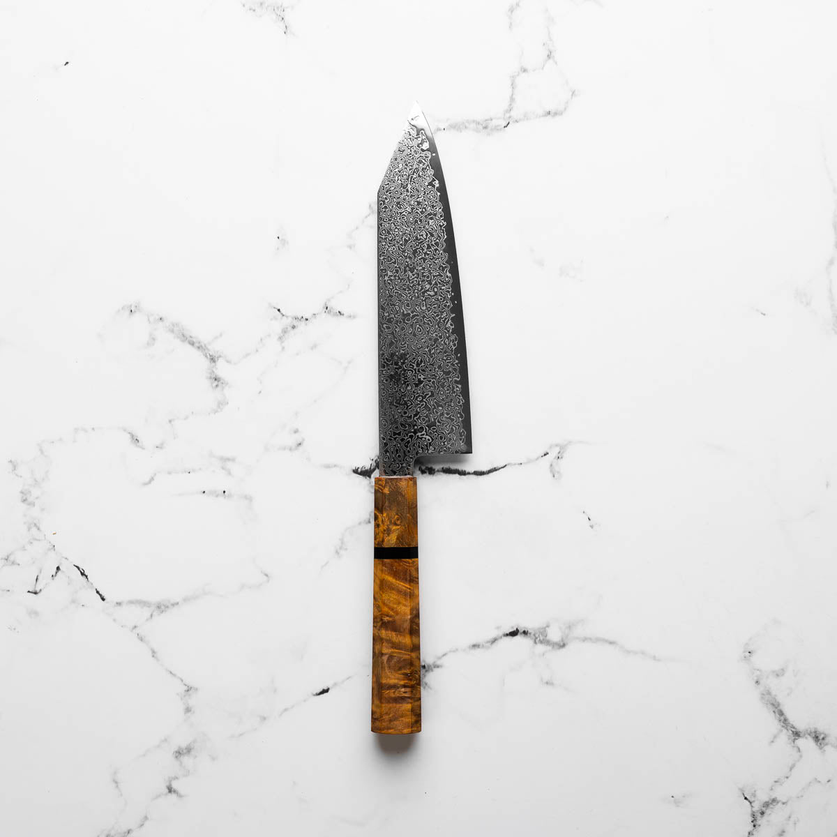 Hatsukokoro Saihyo SG2 Damascus Bunka 180mm - Golden Birch