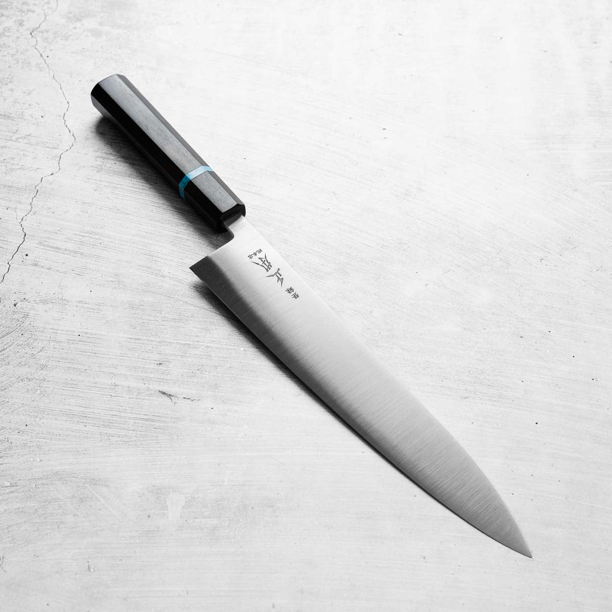 Masamoto Sohonten KS White 2 Gyuto 240mm - Ebony & Turquoise
