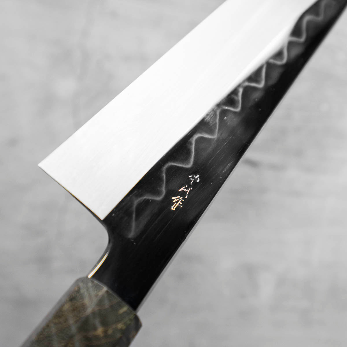 Hatsukokoro x Nakagawa White 3 Honyaki Mirror Finished Gyuto 210mm - Dark Maple