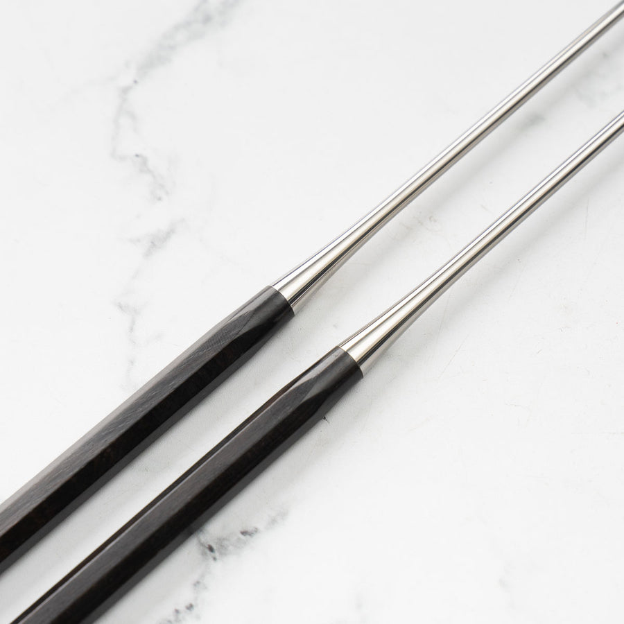 Hatsukokoro Ebony Moribashi Plating Chopsticks - 150mm