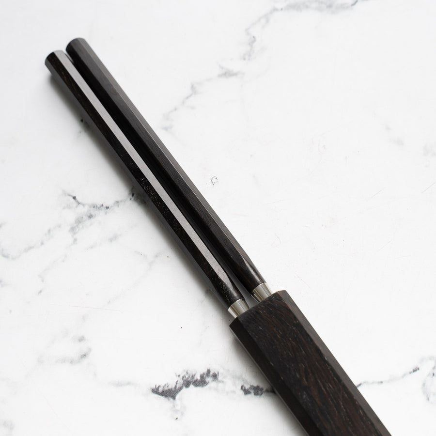 Hatsukokoro Ebony Moribashi Plating Chopsticks - 180mm