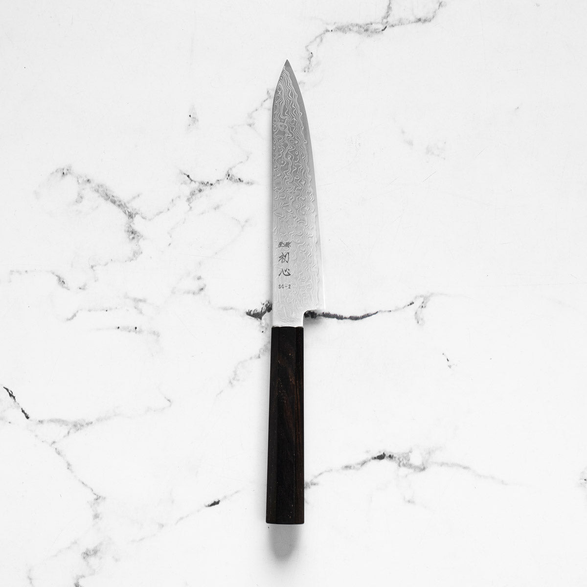 Hatsukokoro Ryuhyo Migaki SG2 Damascus Petty 150mm - Ebony