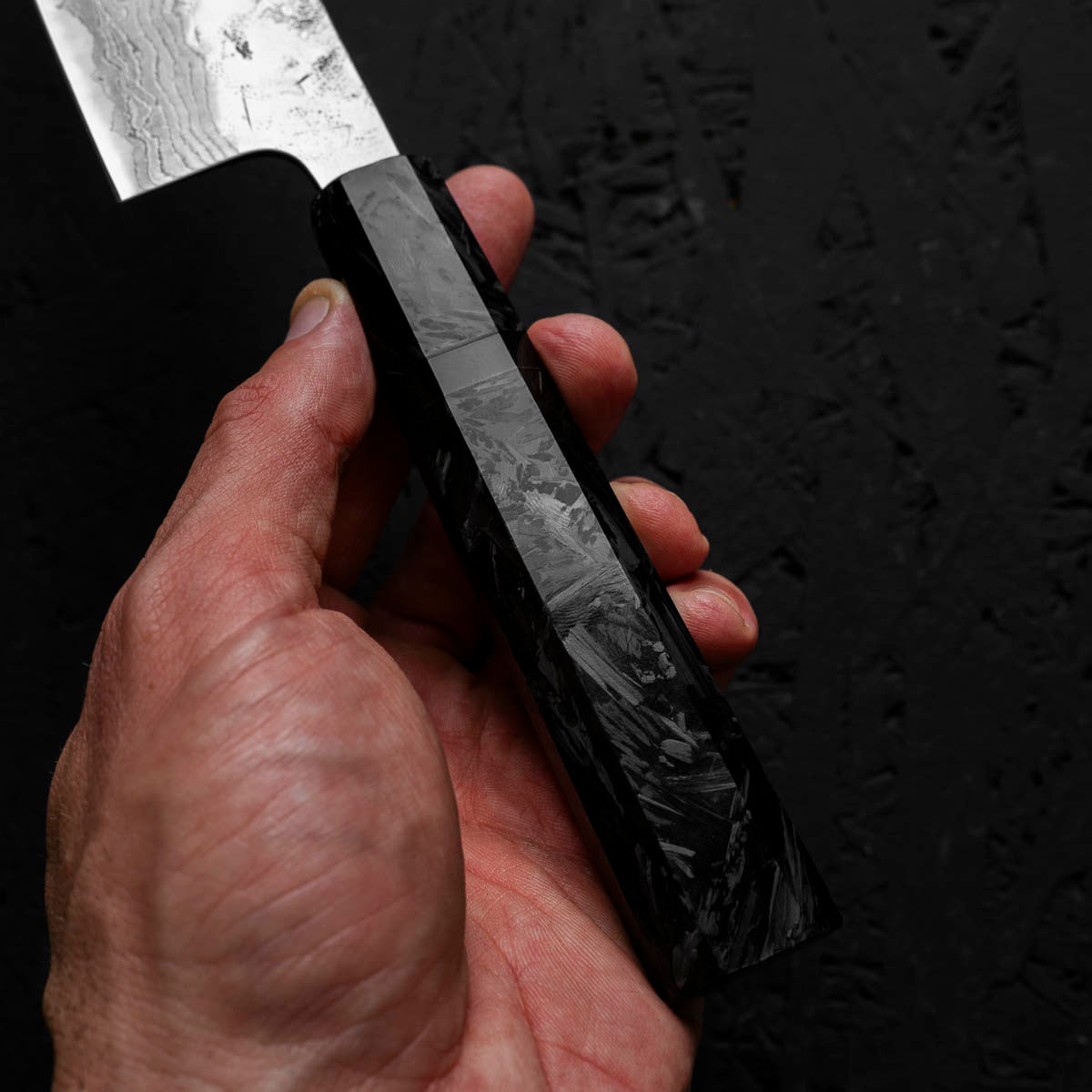 Tsunehisa Swedish Stainless Washiji Bunka 165mm - Dark Carbon Fibre