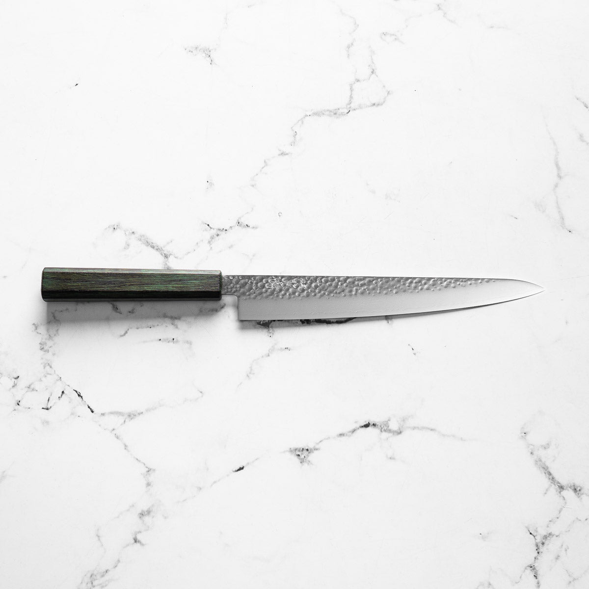 Touroku Sakai Kagayaki VG10 Damascus Tsuchime Sujihiki 240mm