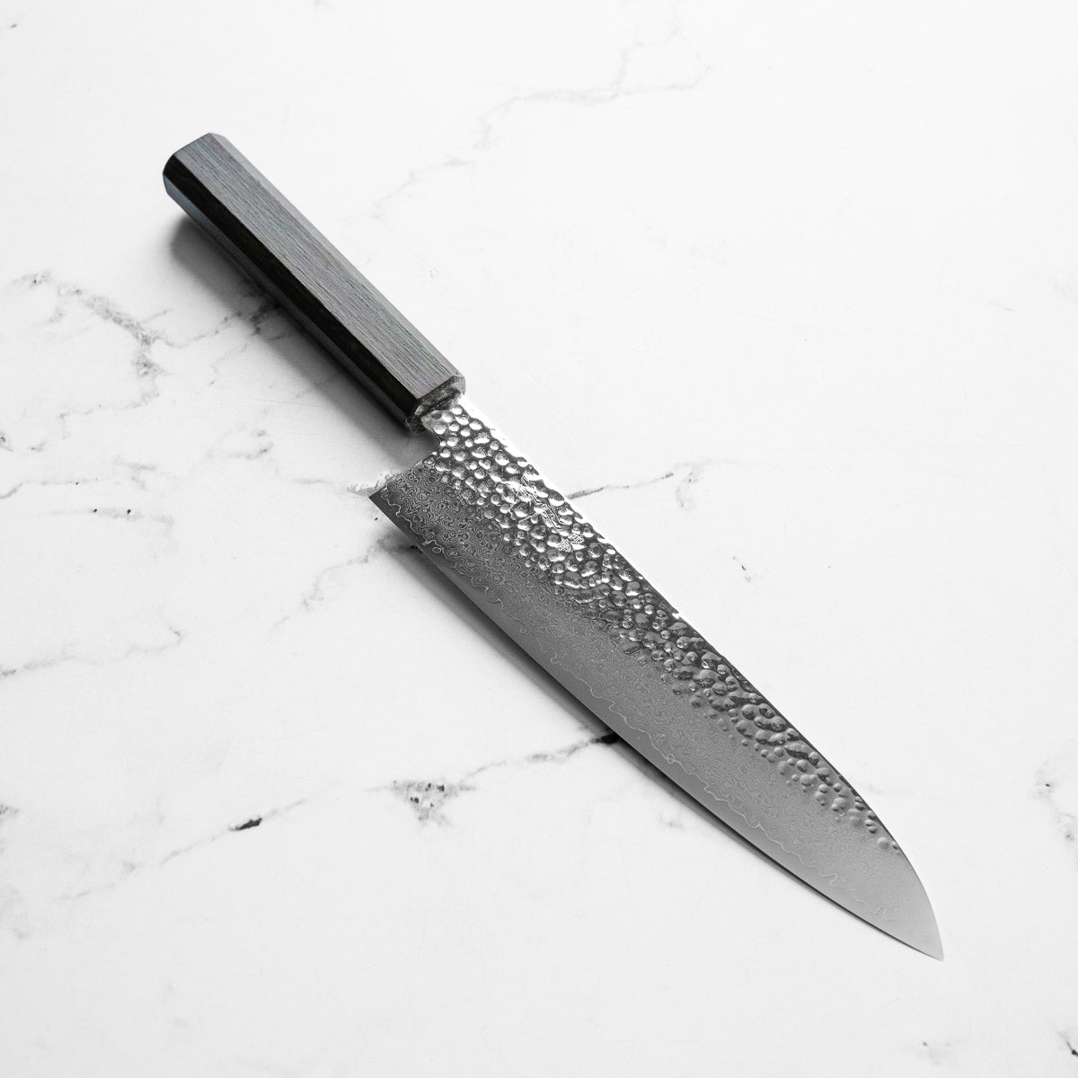 Touroku Sakai Kagayaki VG10 Damascus Tsuchime Gyuto 210mm