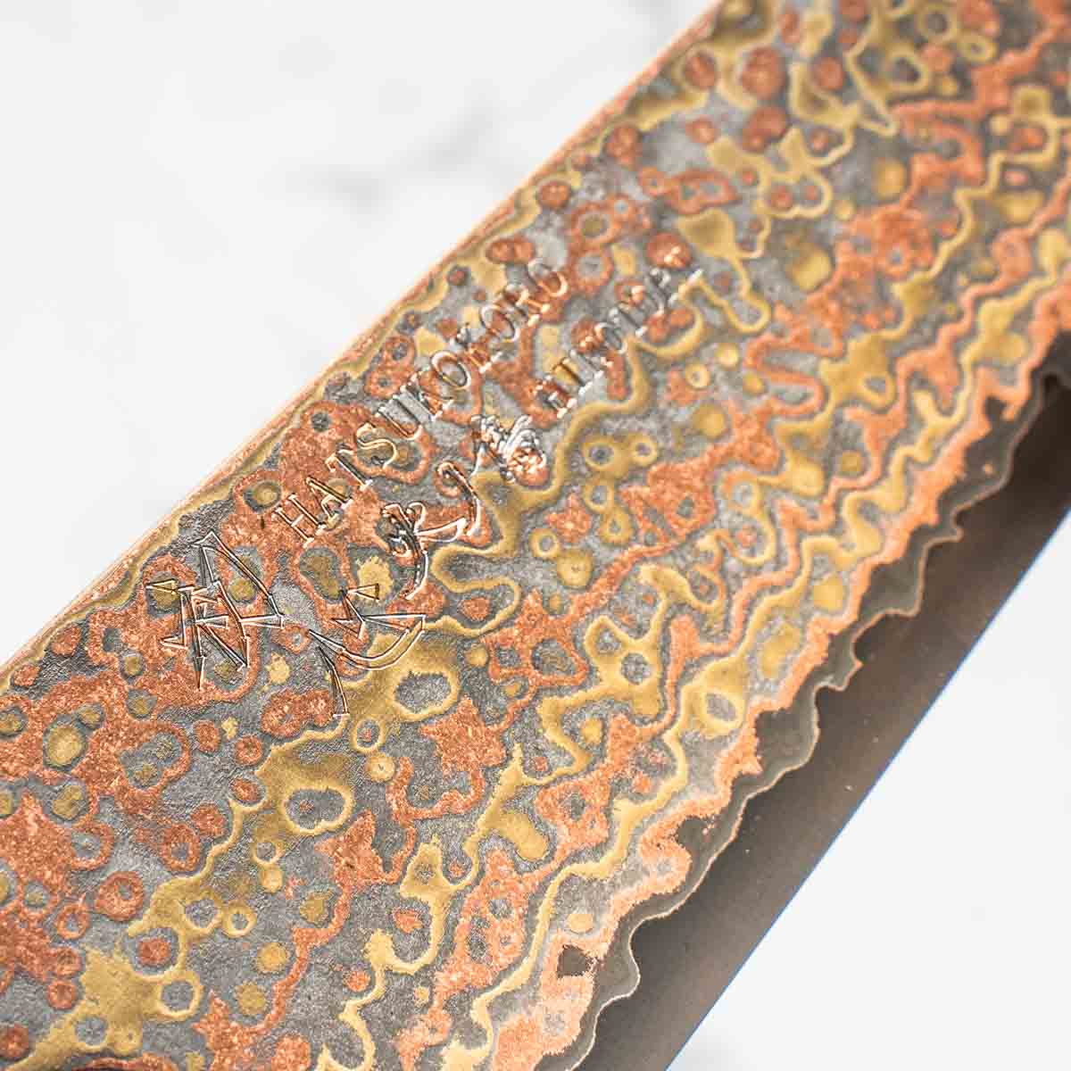 Hatsukokoro Hinotori V-Toku 2 Rainbow Damascus Gyuto 240mm - Dark Carbon Fibre