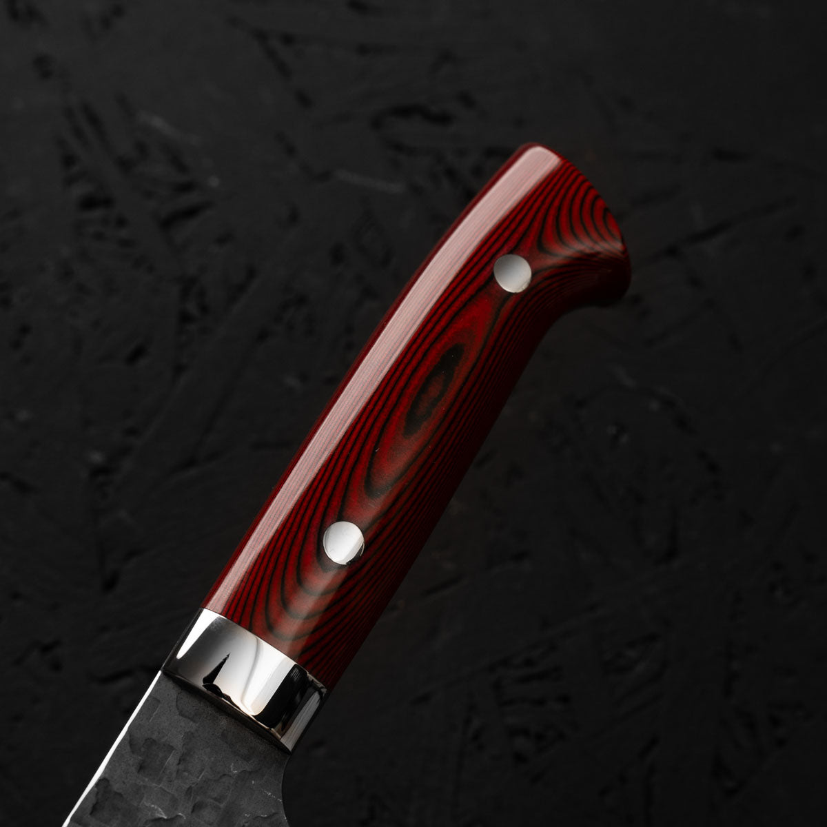 Takeshi Saji VG10 Forged Tsuchime Bunka - Red Weave