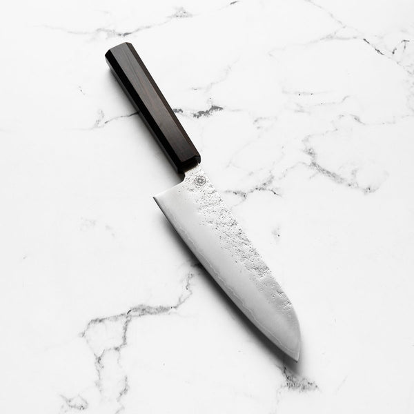 Hajimaru Ginsan Nashiji Santoku 170mm - Ebony