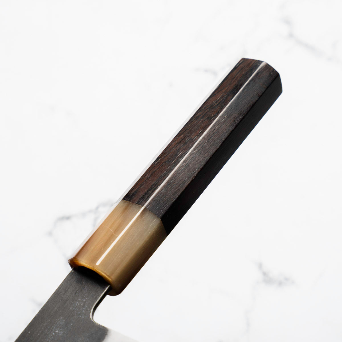 Mutsumi Hinoura Ajikataya White 2 Nakiri 165mm - Ebony / White Horn