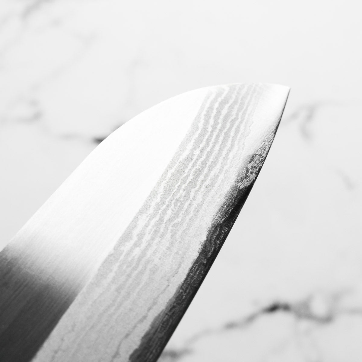Shibamasa VG5 Damascus Santoku - Black Handle