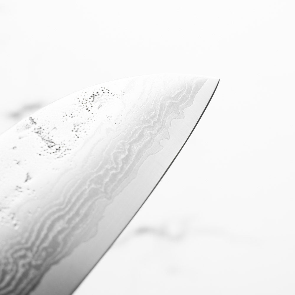 Tsunehisa Swedish Stainless Washiji Santoku 165mm - Carbon Fibre